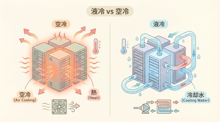 【完全図解】液冷と空冷の違い｜AIデータセンター冷却の仕組みと構造