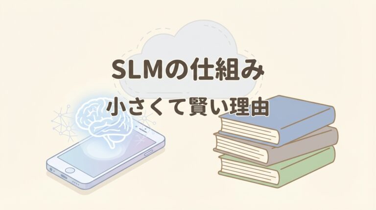 【完全図解】SLM（小規模言語モデル）の仕組み。なぜ「小さい」のに賢いのか？