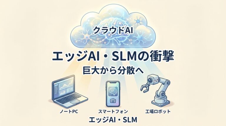 【完全図解】エッジAI・SLMとは？AIの「巨大化」から「分散化」への大転換を解説