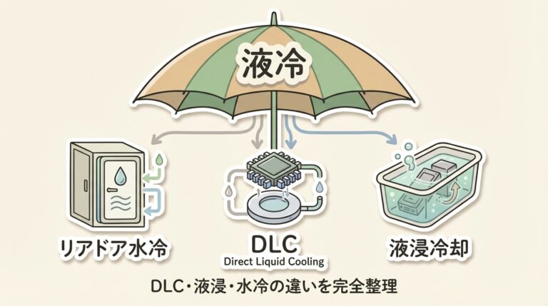 【完全図解】液冷とは？DLC・液浸冷却・水冷の違いを初心者向けに整理