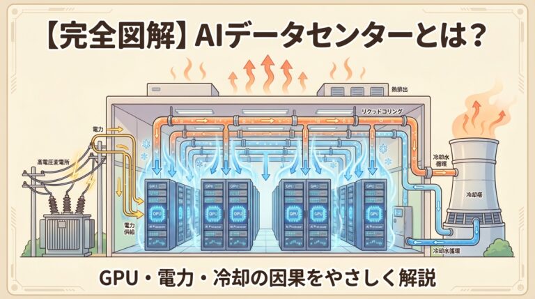 【完全図解】AIデータセンターとは？従来型との違いと構造を解説