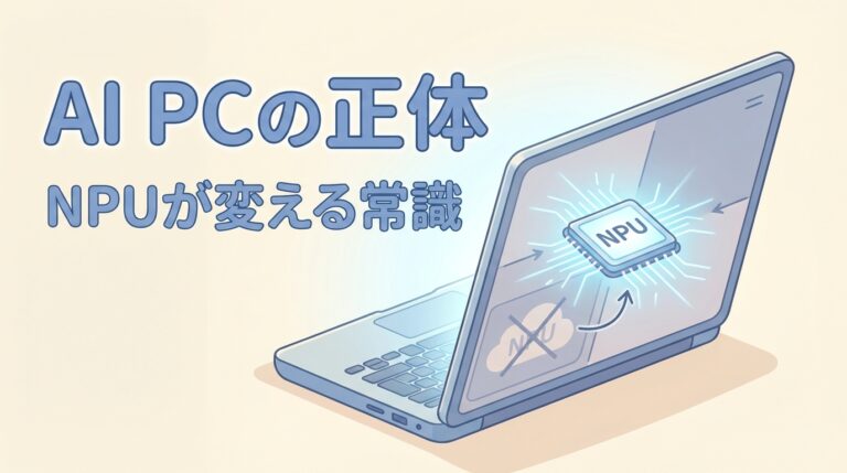 【完全図解】AI PCとは？NPUの役割と「普通のPC」との決定的な違い