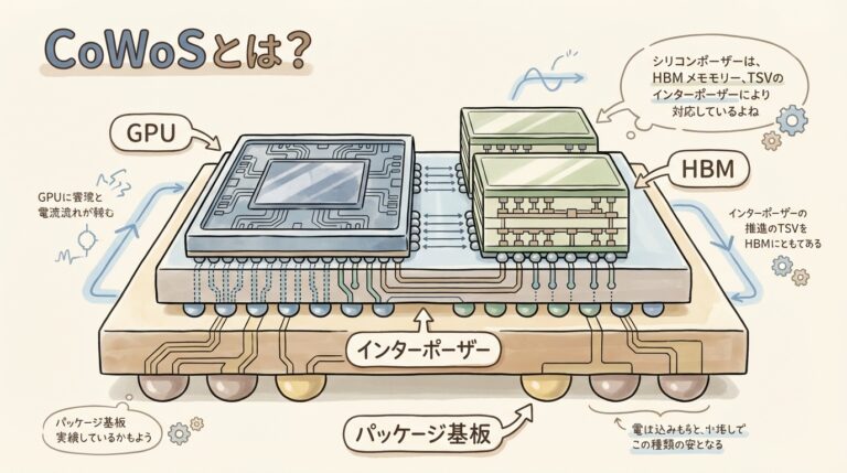 【完全図解】CoWoSとは？NVIDIAのGPUを支える先端パッケージ技術を初心者向けに解説