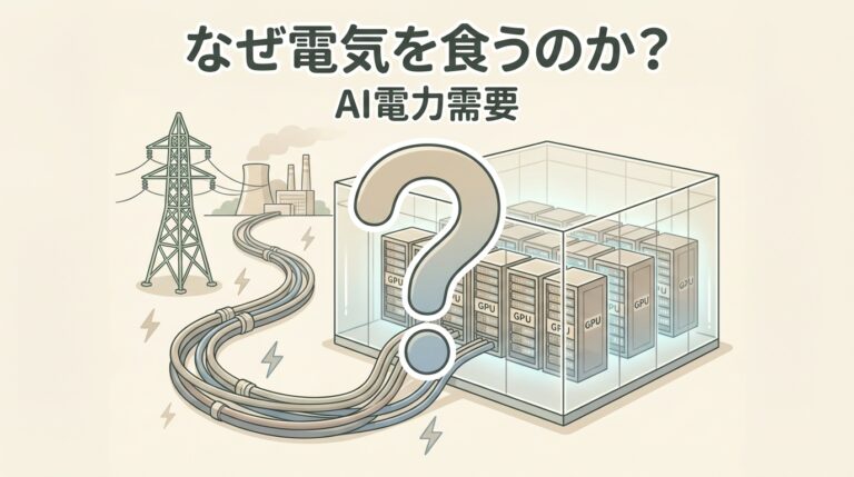 【完全図解】AIデータセンターはなぜ電気を食うのか？電力需要の構造をやさしく整理