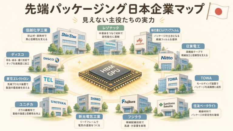 【完全図解】先端パッケージング日本企業マップ｜"見えない主役"レゾナック・味の素ABFの実力