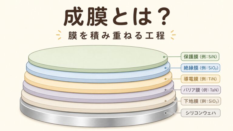 成膜とは？ウェーハに「膜」を積み重ねる工程をやさしく解説