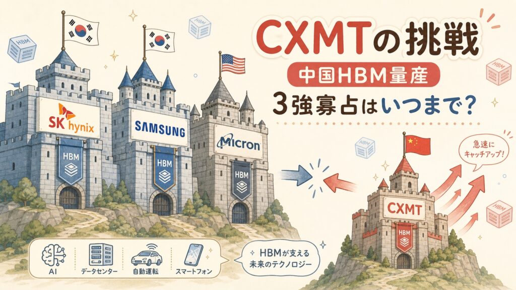【完全図解】中国CXMTのHBM量産挑戦|”3強寡占”はいつまで続くか | AIインフラLab