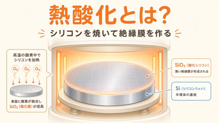 熱酸化とは？シリコンを「焼いて」絶縁膜を作る半導体プロセスを図解