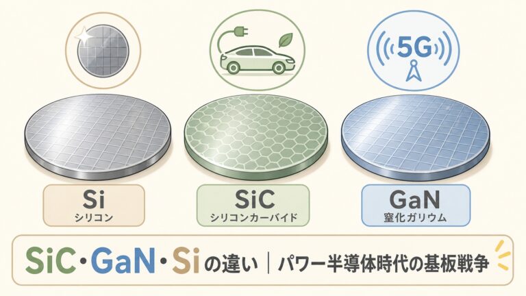 【完全図解】SiC・GaN・Siの違い｜パワー半導体時代の基板戦争