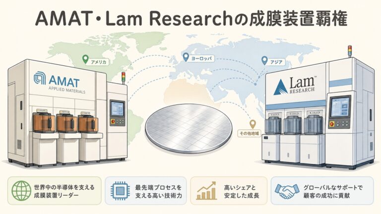 【完全図解】AMAT・Lam Researchの成膜装置覇権｜寡占構造をシェアで読み解く