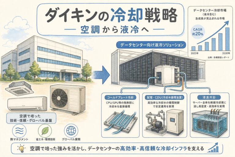ダイキンの冷却戦略｜空調王者が液冷へ挑む北米3000億円計画