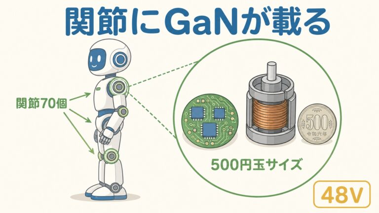 ロボットの関節にGaNが載る理由｜パワー半導体で解く発熱