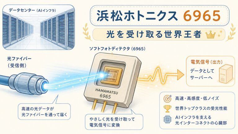 浜松ホトニクス（6965）とは？光電融合で光を「受け取る」役割と強みを図解