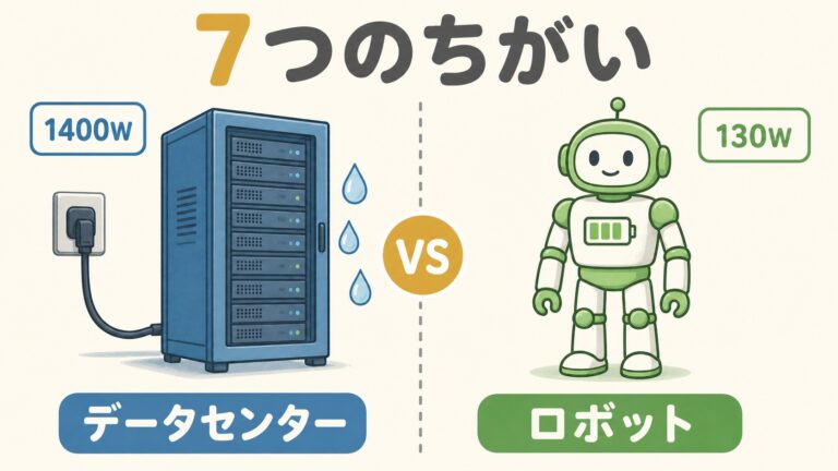 【完全図解】エッジAI半導体 vs データセンターGPU｜7つの違いを比較