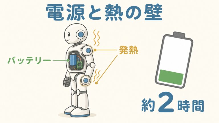 なぜロボットは2時間しか動けないのか｜電源と熱の壁を完全図解 
