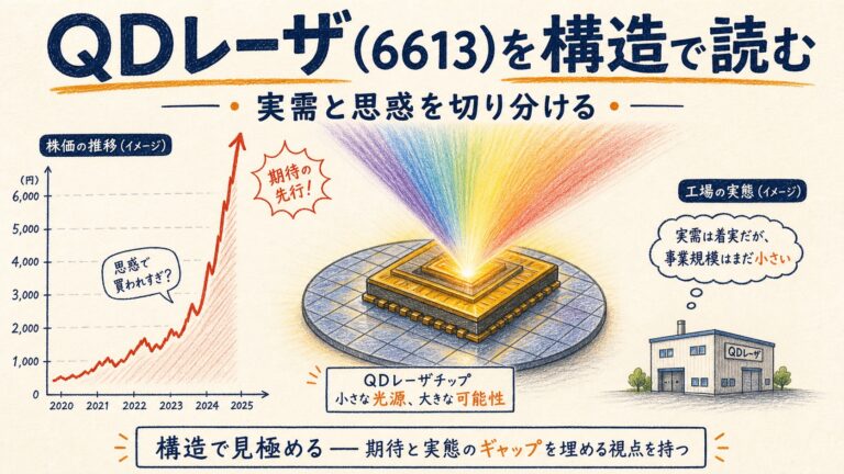 QDレーザ（6613）の株価はなぜ急騰したのか？量子ドットレーザー唯一の上場銘柄を構造分析