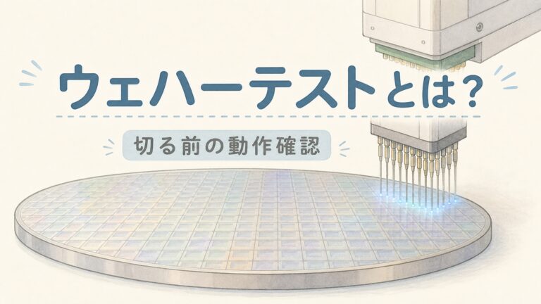 【完全図解】ウェハーテストとは？切る前に"動くか"を確かめる工程