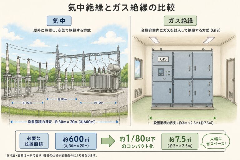 【完全図解】GIS（ガス絶縁開閉装置）とは？DC需要で増産が続く「電気の守り神」