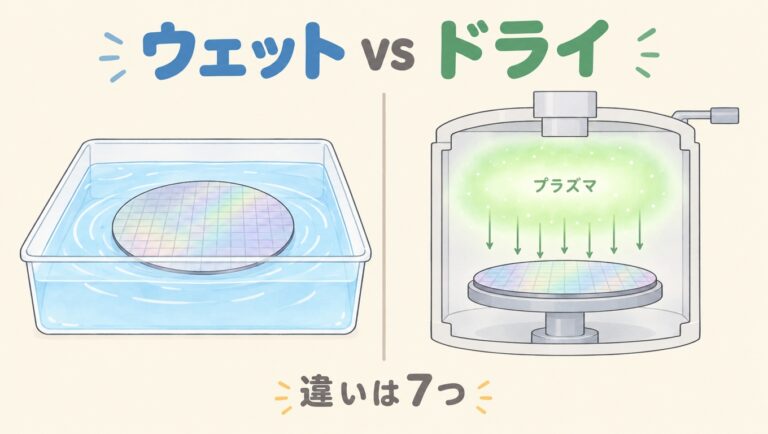 【図解】ウェットエッチングとドライエッチングの違い｜7つの視点で比較