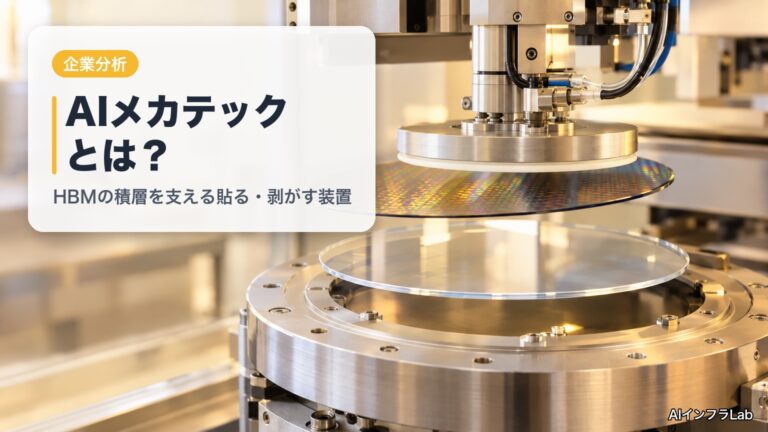 AIメカテック（6227）とは？何の会社か、HBMの積層を支えるボンダー・デボンダー装置と大口受注・決算を図解