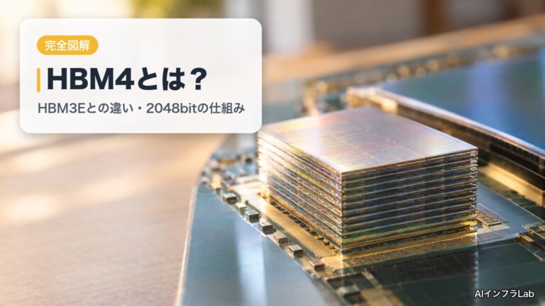 【完全図解】HBM4とは？HBM3Eとの違い・2048bitの仕組みと3社の量産状況
