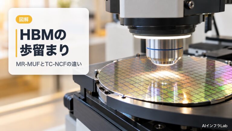 HBMの歩留まりとは？MR-MUFとTC-NCFの違いと、SK hynixが先行する理由を図解
